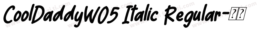 CoolDaddyW05 Italic Regular字体转换